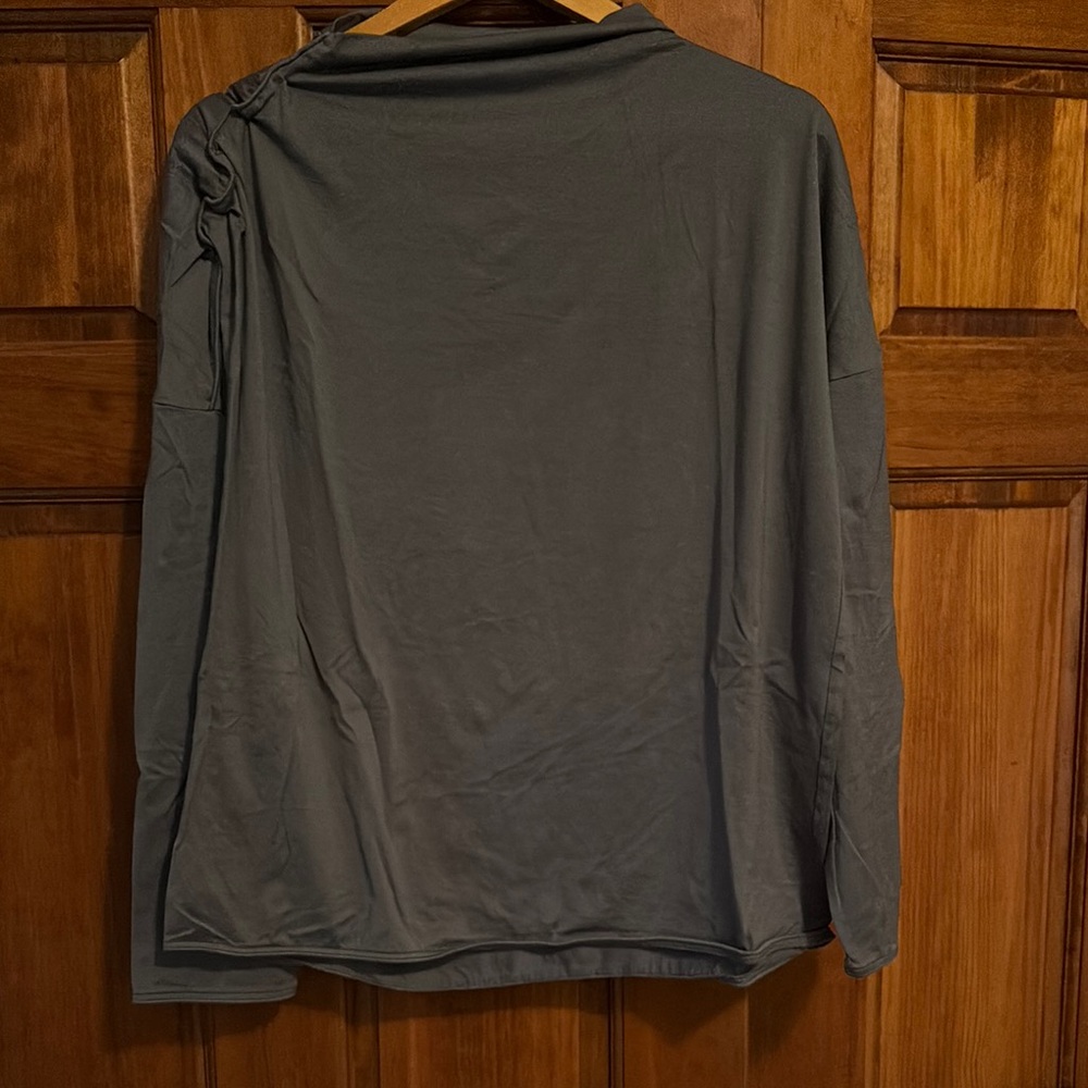 COS Gray Blouse Classic Crew Neck